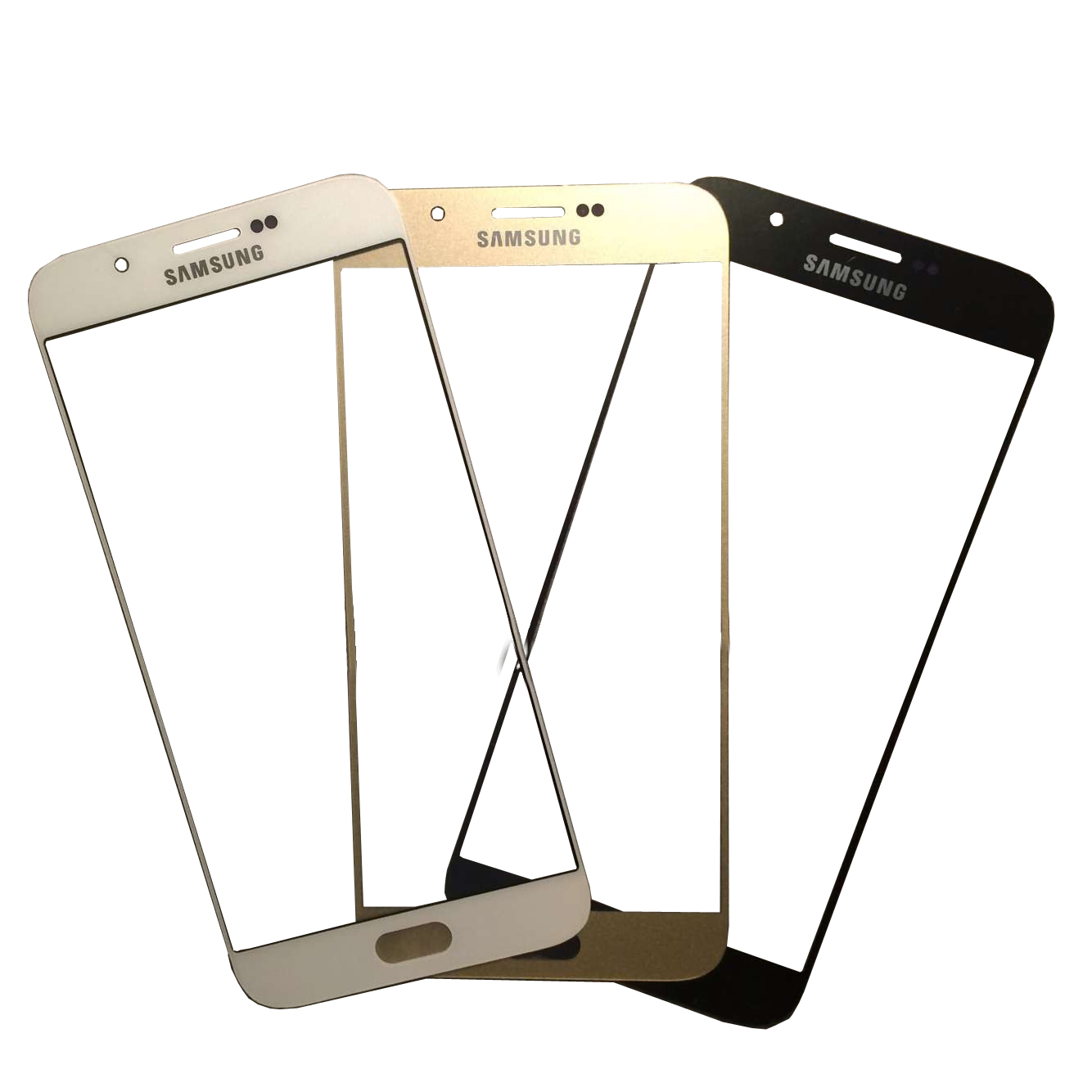 Thay kính Samsung A8 Gold - Black - White